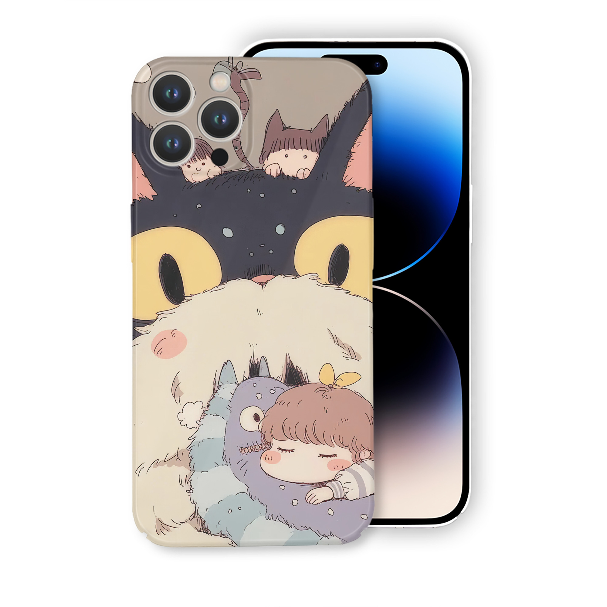 （画像用） となりのトトロ 草壁メイ 草壁サツキ My Neighbor Totoro Satsuki Kusakabe Mei Kusakabe 【iPhone 14シリーズ対応】ハードケース